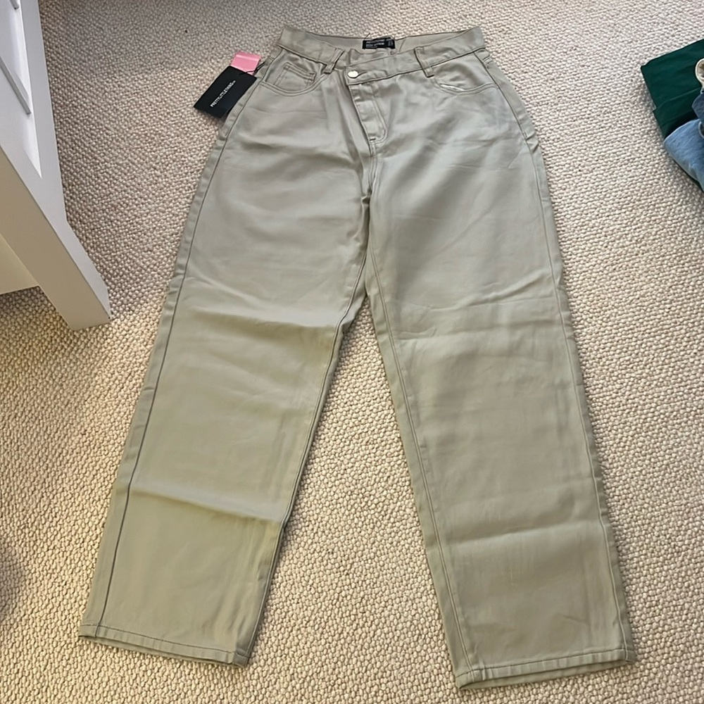PLT new with tags coated denim pants